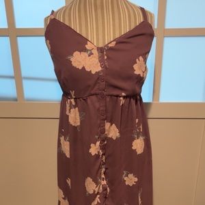 High low floral tank